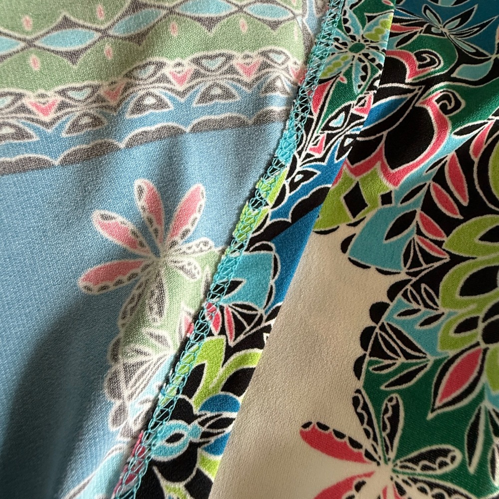 CB Established 1962 Sleeveless Handkerchief Hem Midi‎ Dress Size 4 Multicolor - Picture 9 of 9